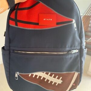 STATE Red and Brown Sports Backpack